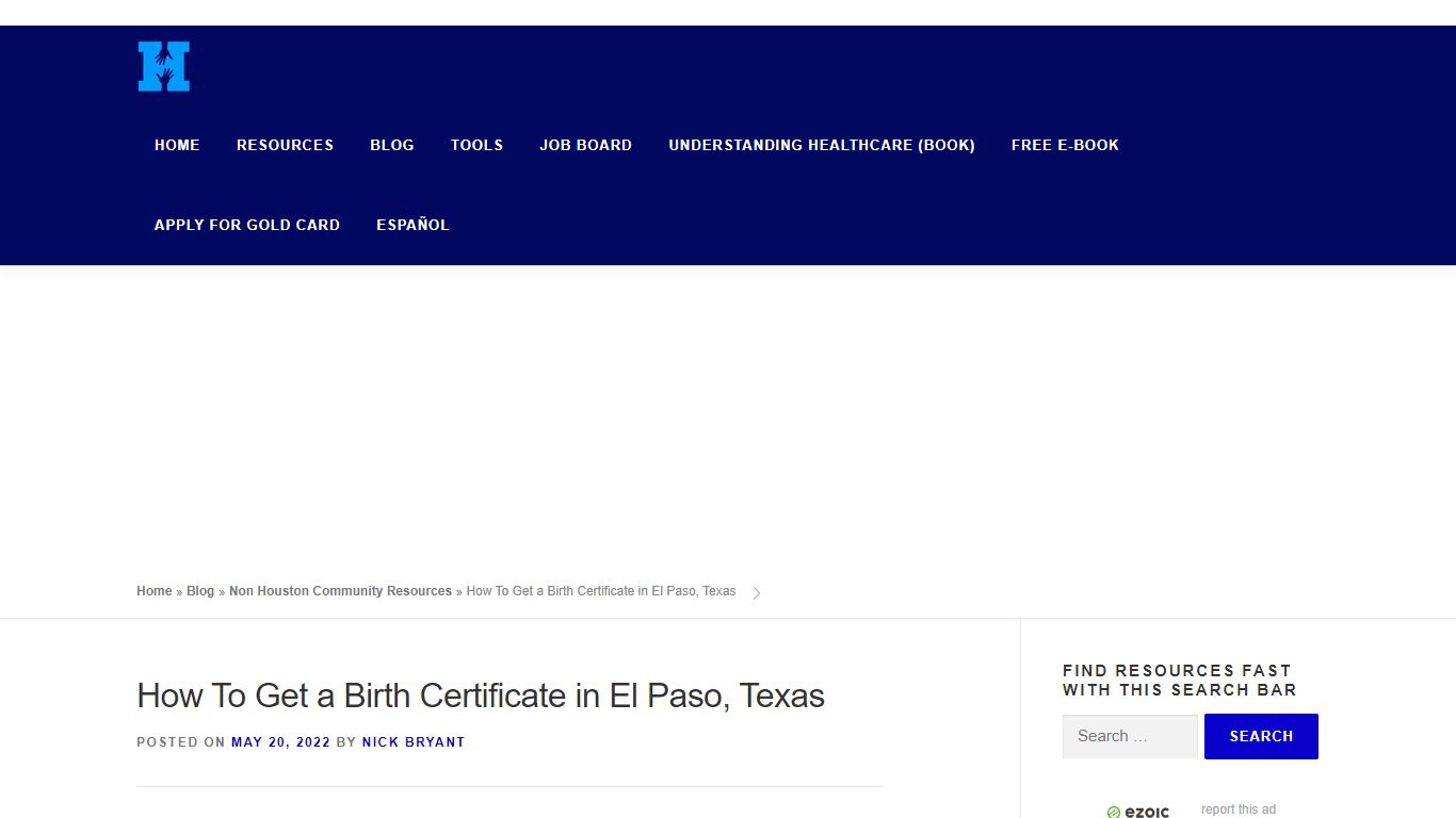 How To Get a Birth Certificate in El Paso, Texas - Houston Case Managers